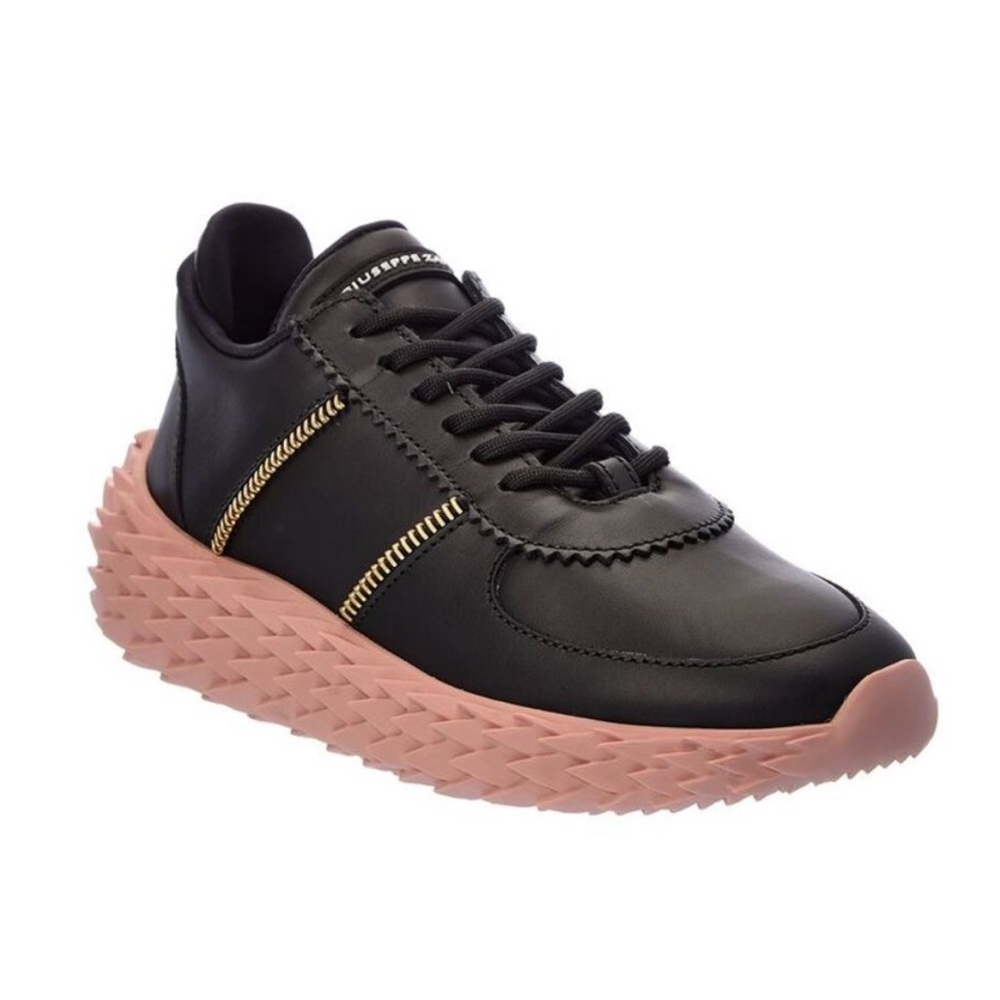 Giuseppe Zanotti ||‎ Urchin Sneaker Zipper Detail Black Pink 36